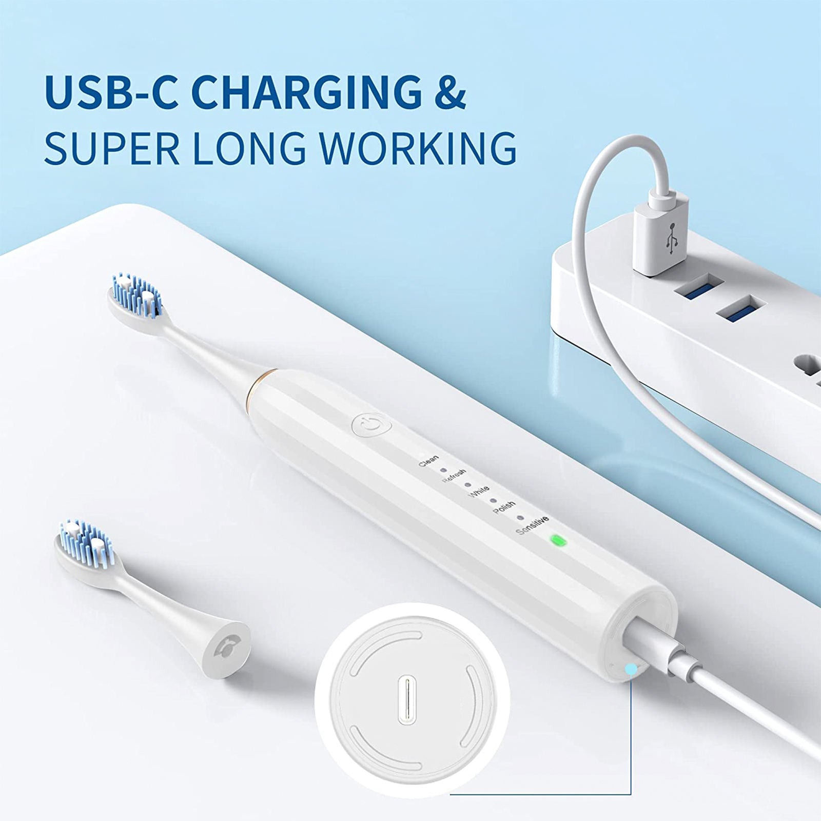 50% OFF Sonic Electric Toothbrush - Rechargeable & Waterproof