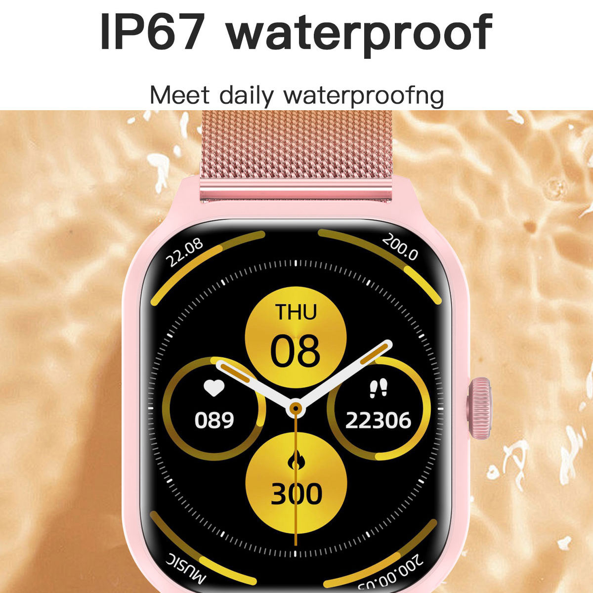 LT10 Smartwatch | 2.01" HD Color Screen, IP67 Waterproof, Fitness Tracker for Android & iOS