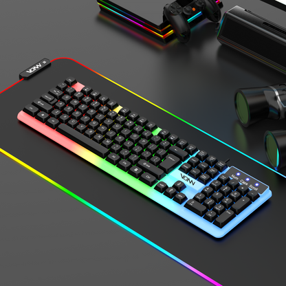 VONN 350 RGB Gaming Keyboard & Mouse Combo – Wired, 104 Keys, PC Desktop