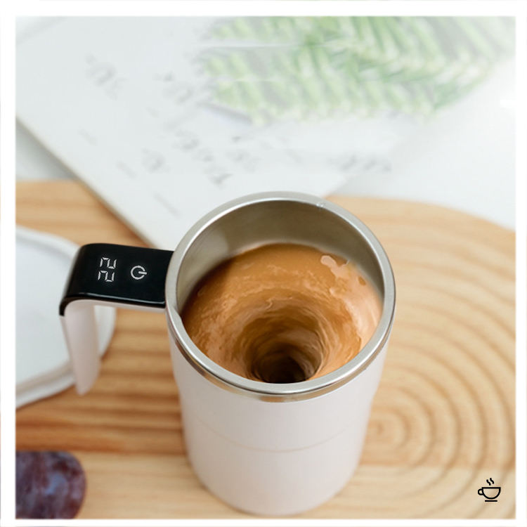 Portable Electric Coffee Cup – Auto-Stir & Smart Temp Control for Coffee & Milkshakes
